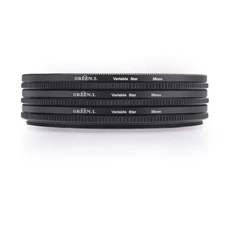 GREEN.L 58mm Variable Star Filter 468 Cross Screen Starburst - Rotatable Star Filter Kit with 3 Filters for Portraits Cityscapes Lights - Includes Pouch & Cloth - Image 4